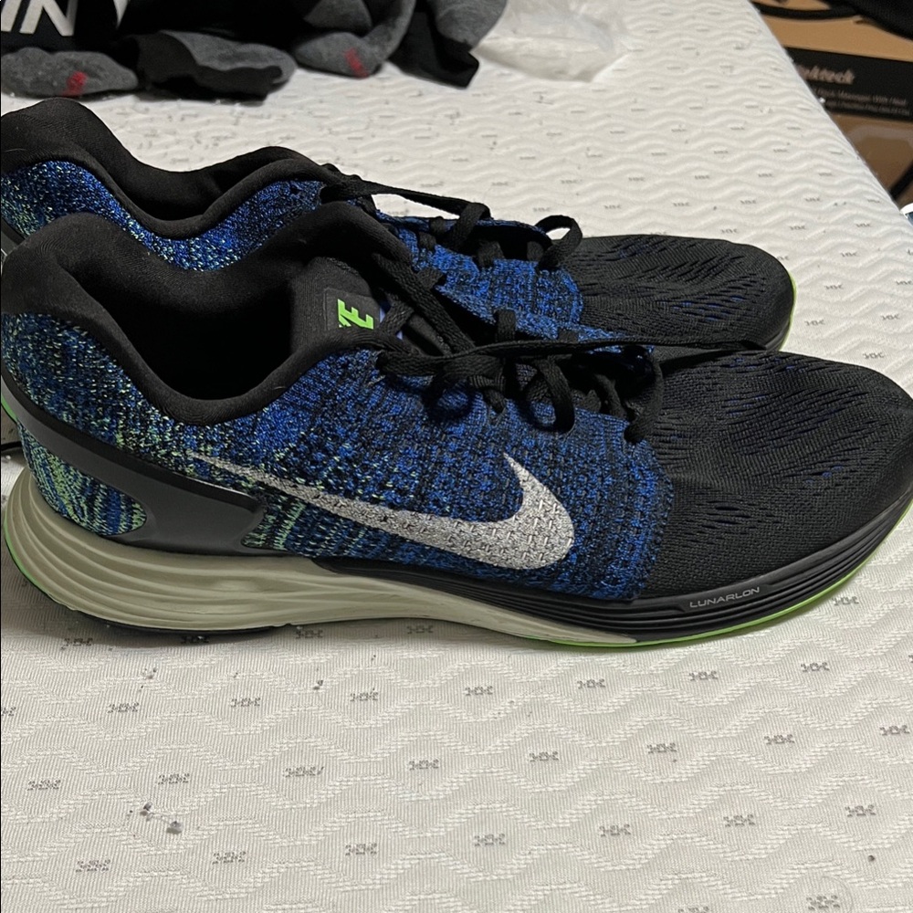 Nike Black and Blue LunarGlide Shoes